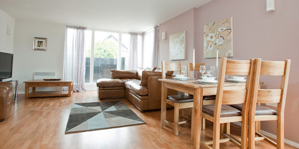 Lounge in a serviced apartment